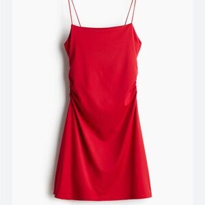 H&M Vibrant Red Midi Dress